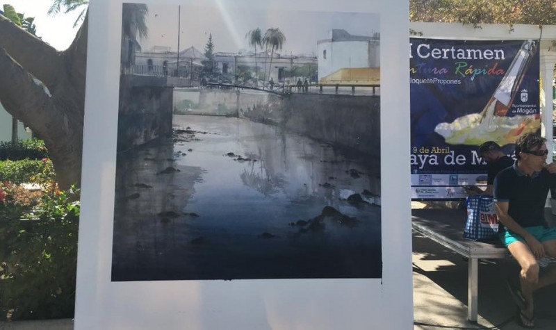 Pablo Rub�n se alza con el primer premio del VI Certamen de Pintura R�pida de Mog�n