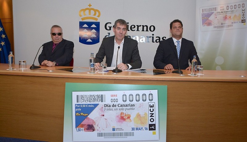 La ONCE celebra el D�a de Canarias con 5,5 millones de cupones dedicados a las siete islas