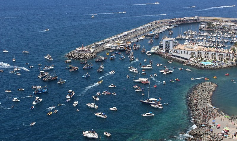 Las v�rgenes del Carmen de Arguinegu�n y Mog�n conmemoran el hermanamiento de los pueblos marineros 