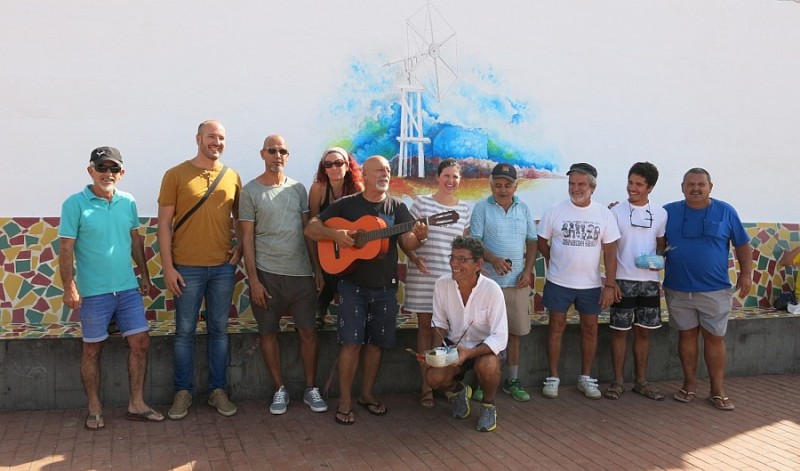 Un mural inaugura las IV Jornadas de Litoral y Medioambiente de Pozo Izquierdo