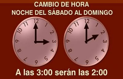Este Domingo se cambia la hora