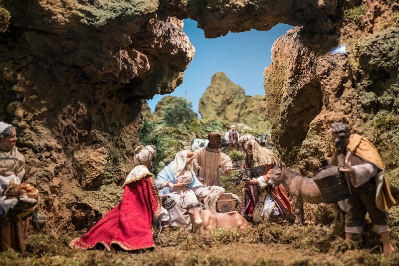 El bel�n del Cabildo sit�a a la sagrada familia en la Fortaleza de Ansite 