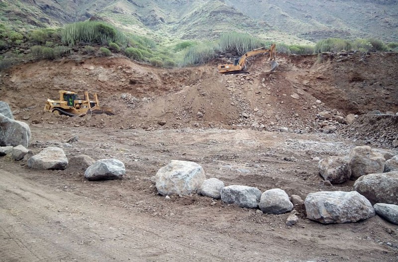 Ben Magec denuncia los movimientos de tierras y desmontes en ell barranco de Veneguera
