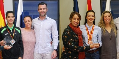 Mog�n reconoce los m�ritos deportivos de la gimnasta Claudia Naranjo y del karateca Anas Chadli