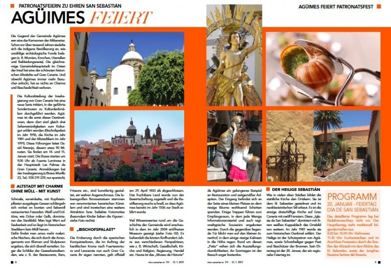 Ag�imes, referencia tur�stica para la revista alemana VIVAcanarias 