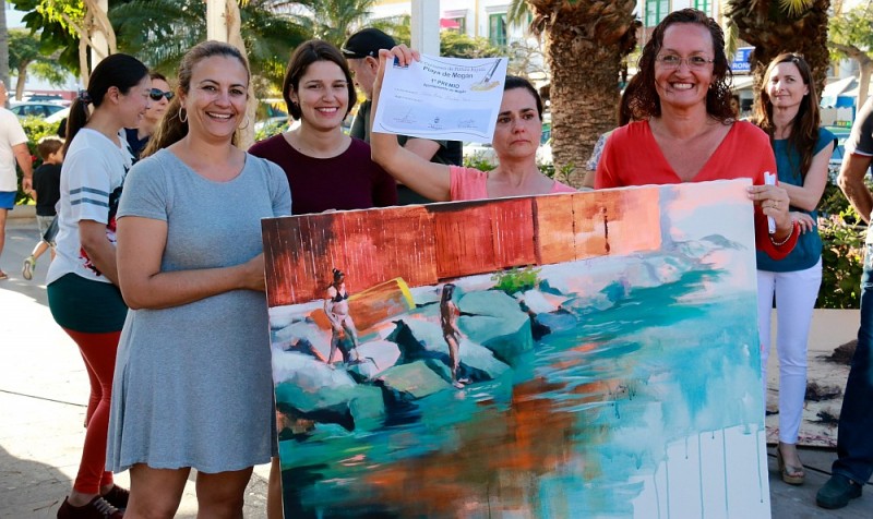 Gema Mar�a S�nchez gana el VII Certamen de Pintura R�pida de Playa de Mog�n