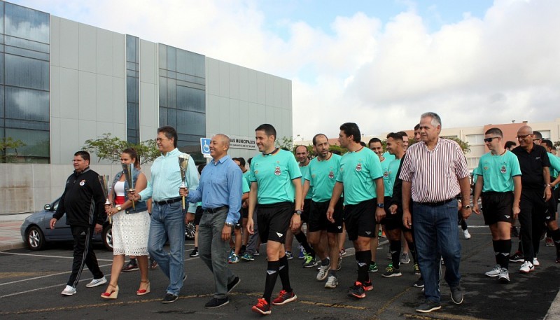 Maspalomas punto de partida de la Antorcha de la Concordia de los �rbitros