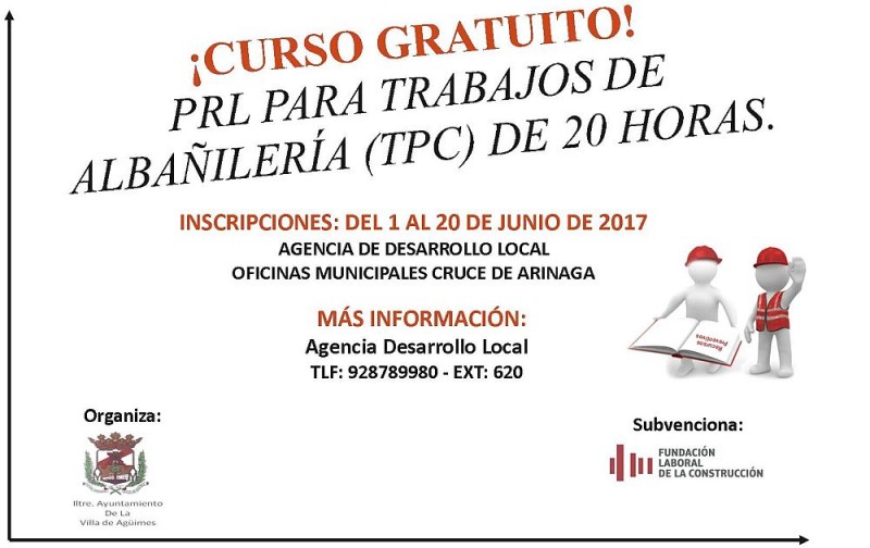 Nuevo curso de prevenci�n riesgos laborales para trabajos de alba�iler�a en Ag�imes