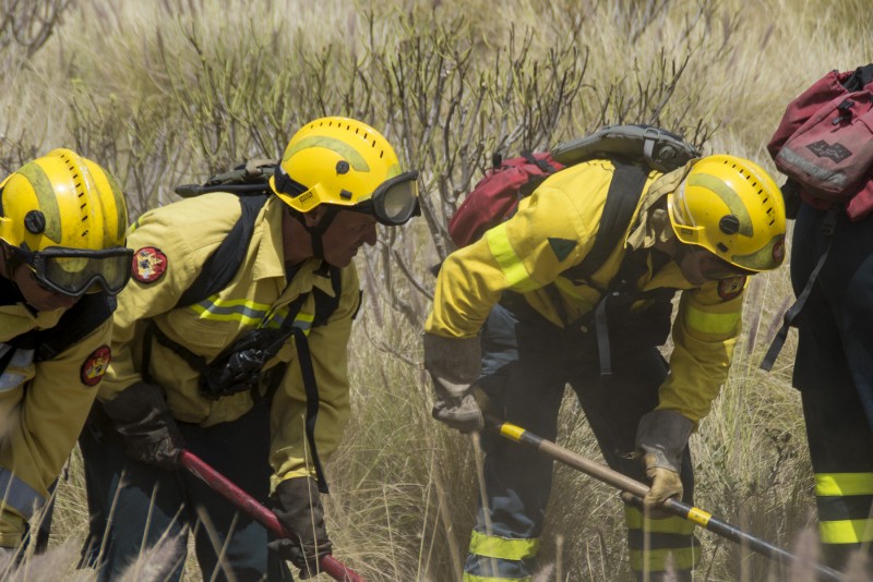 Apagado el fuego declarado entre Cazadores y La Pasadilla 