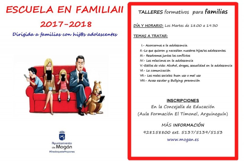 Mog�n abre las inscripciones del programa de formaci�n gratuito para familias del municipio