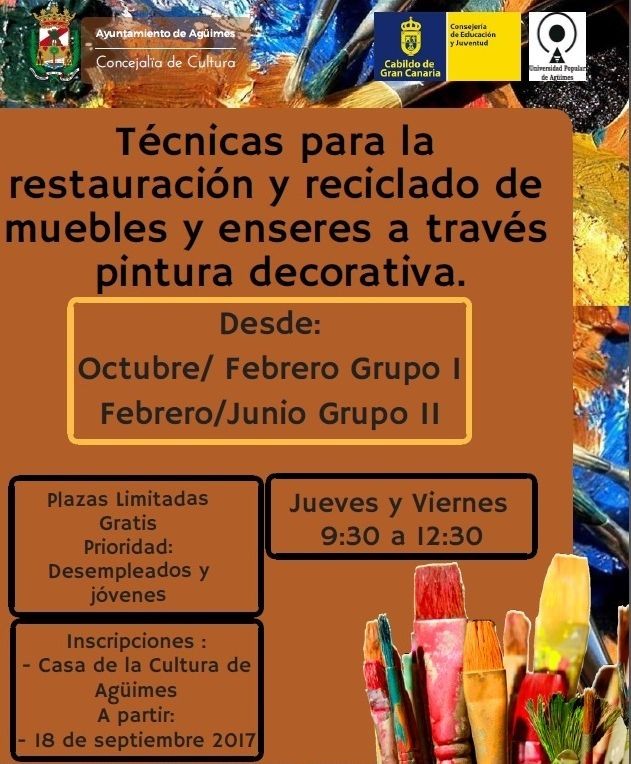 Ag�imes celebra un taller sobre t�cnicas restauraci�n y reciclaje de muebles 