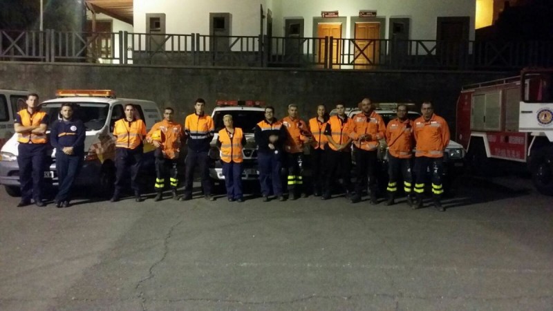 Santa Luc�a mantiene un ret�n de Protecci�n Civil y Polic�a en la zona alta