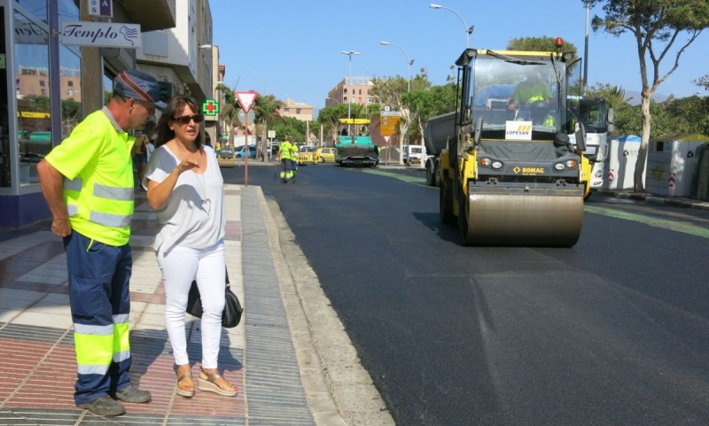 Cinco calles de Vecindario ya ven los resultados de la nueva campa�a de reasfaltado