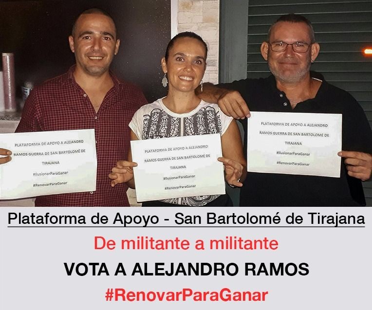 18 municipios de Gran Canaria crean plataformas de Apoyo de Alejandro Ramos