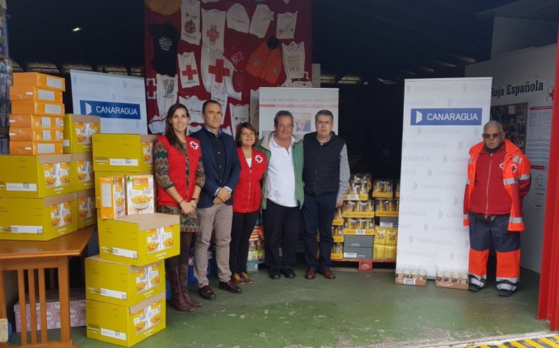 Canaragua entrega a Cruz Roja 1.200 kilos de alimentos