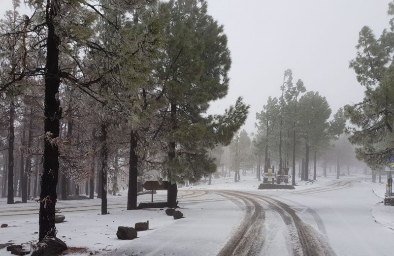 El Cabildo cierra los accesos a la cumbre por peligro de deslizamiento por la nevada