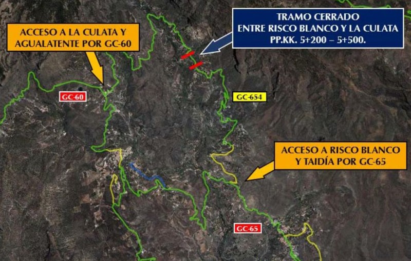 El Cabildo inicia este lunes la reparaci�n de un tramo de la carretera de Risco Blanco