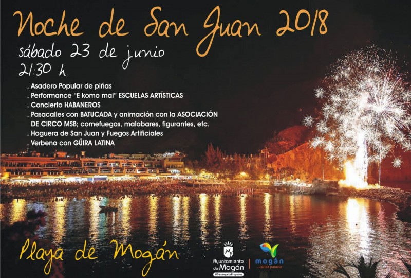 Pasacalles, fuegos artificiales y una gran hoguera, en la noche de San Juan Moganera