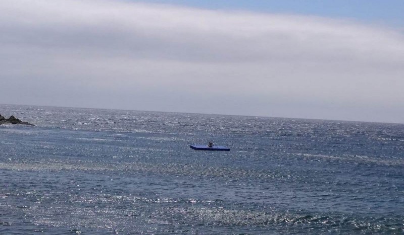 Ag�imes instala la tercera plataforma flotante zona Risco Verde 