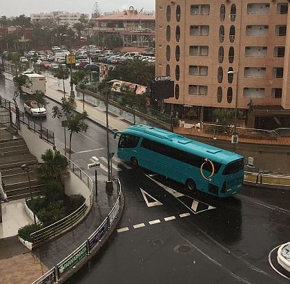 Noche de lluvias y tormentas en Gran Canaria
