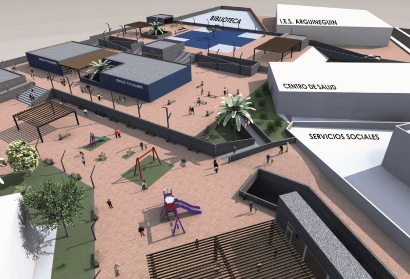 Mog�n refuerza la seguridad de los edificios colindantes a la obra del aparcamiento de Arguinegu�n