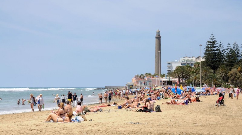 Fallece un turista alem�n en la playa de Maspalomas