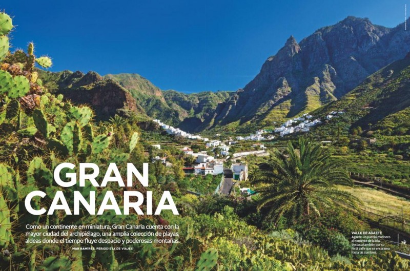 La revista �Viajes National Geographic� dedica un colorido reportaje a Gran Canaria, una concha volc�nica en pleno Atl�ntico 