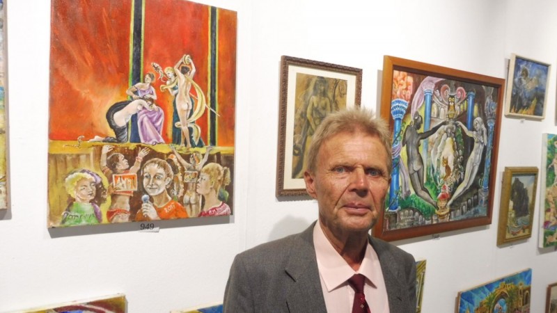 El escultor alem�n  Peter M. Kraus expone sus 60 a�os de pintura surrealista en Casa Saturninita