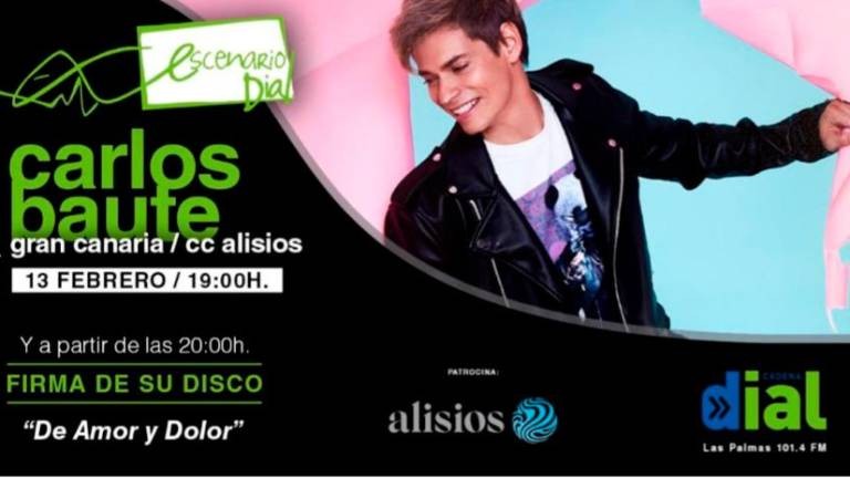 Carlos Baute presentar� su nuevo �lbum �De Amor y Dolor� en Alisios