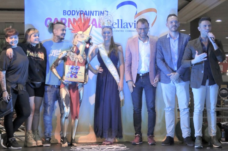 Andreas Fiores Fern�ndez ganador del 5� concurso Body Painting  del CC. Bellavista