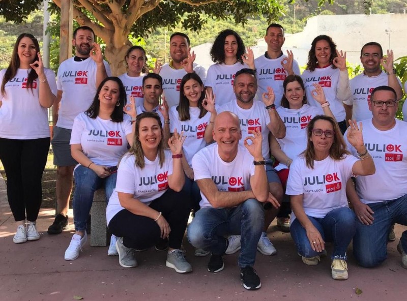 Julio Ojeda candidato del PSOE a la alcald�a de Santa Luc�a presenta su lista a las elecciones municipales