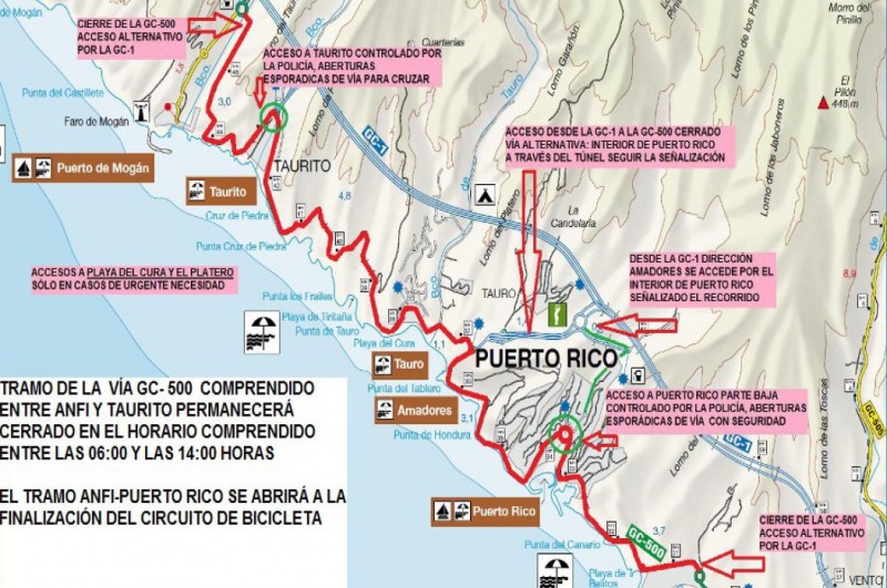 El Ayuntamiento informa sobre las restricciones de tr�fico por el Gloria Challenge Mog�n Gran Canaria