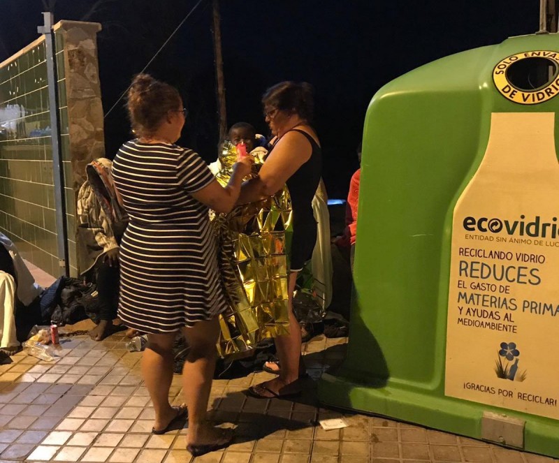 La Polic�a Local de Mog�n localiza a cinco inmigrantes llegados en patera a Arguinegu�n 