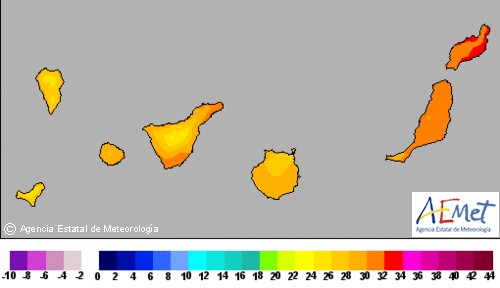 Calima y altas temperaturas  de 34�C para comenzar la semana
