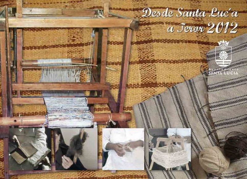 Un antiguo telar de una zafra, representar� a Santa Luc�a en la Romer�a del Pino