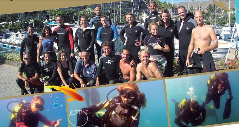 Buceadores voluntarios colaboran en la limpieza de fondos de Mog�n