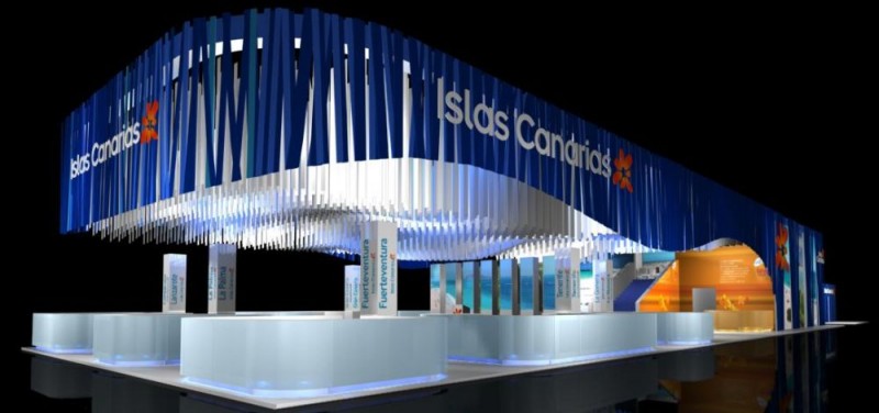 El stand de Islas Canarias en la World Travel Market de Londres 2012 destaca el privilegiado clima canario