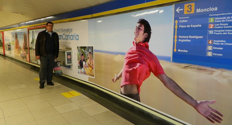 Gran Canaria se promociona con David Silva en Metro de Madrid 