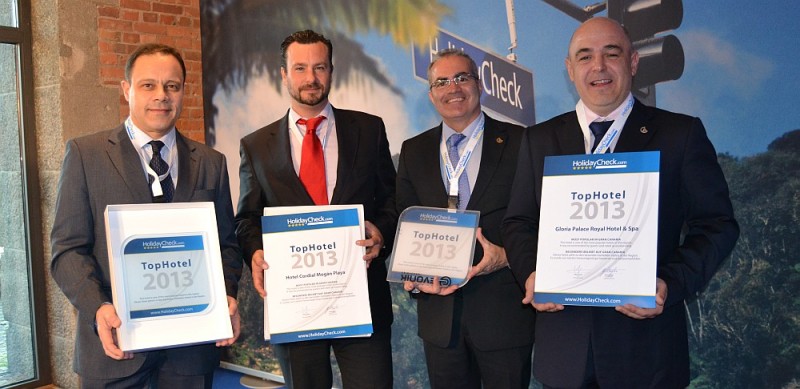 El Hotel Cordial Mog�n Playa y Gloria Palace Royal Hotel & Spa premio Holiday Check 