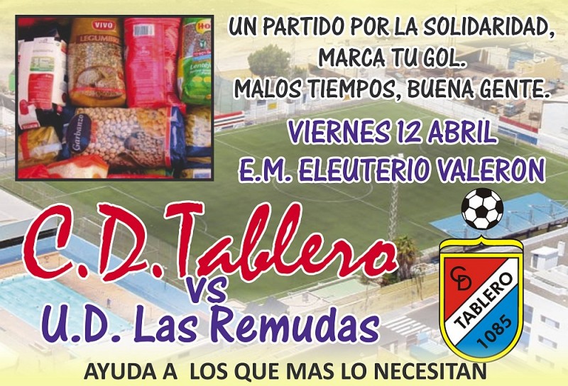 El C.D. Tablero y Cruz Roja realizan una recogida de alimentos solidaria