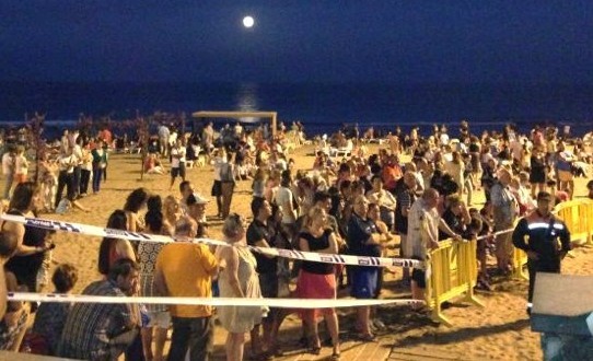 Fuego y m�sica en la noche de San Juan en Playa del Ingl�s