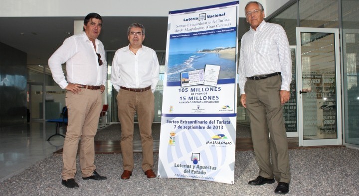 Loter�as promociona el Sorteo del Turista en Maspalomas
