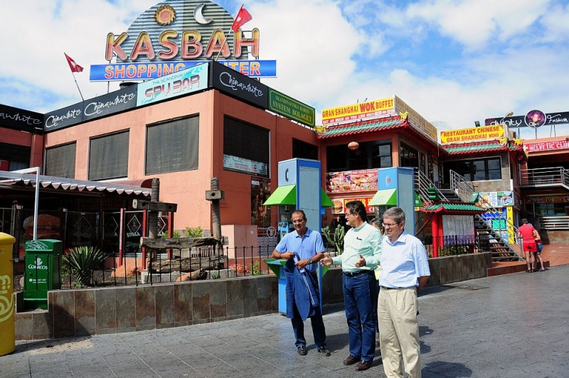 Marco Aurelio y Miguel Cabrera visitan las obras de conexi�n de los centros comerciales