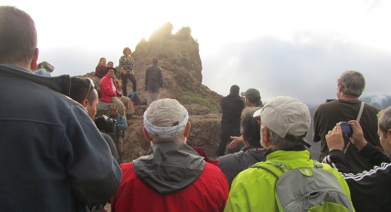 Gran Canaria 'sube' al Bentayga para dar la bienvenida al oto�o