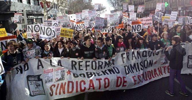 Huelga general en la ense�anza