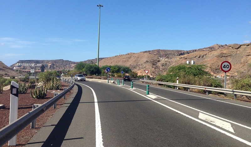 El Plan de Embellecimiento de la GC-1 mejorará la entrada a Mogán 