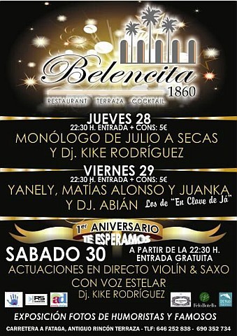 I Aniversario del Restaurante, Terraza Cocktail  