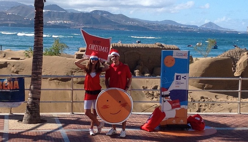 El Bel�n de arena de Las Canteras muestra �el mejor clima del mundo�