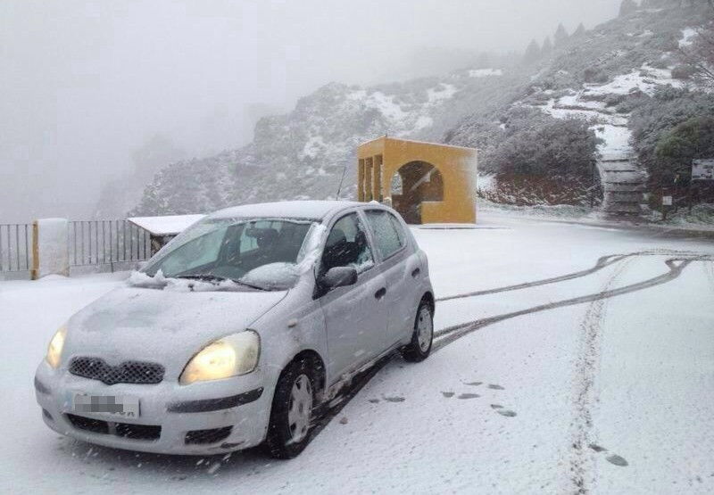 S�bado de nieve, lluvia y viento en Gran Canaria