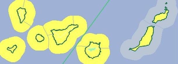 Canarias en alerta amarilla por fuerte viento y oleaje
